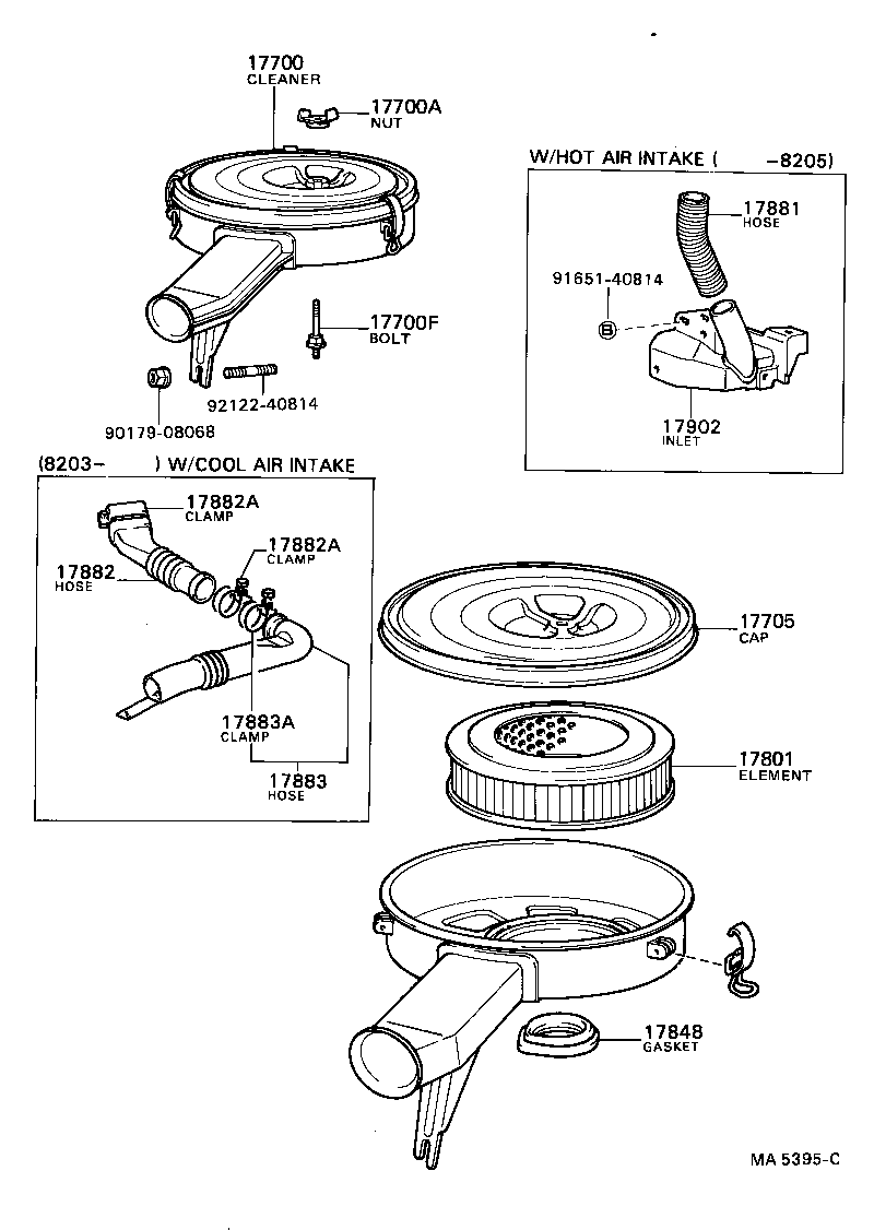 17705-26090 CAP SUB-ASSY, AIR CLEANER product image