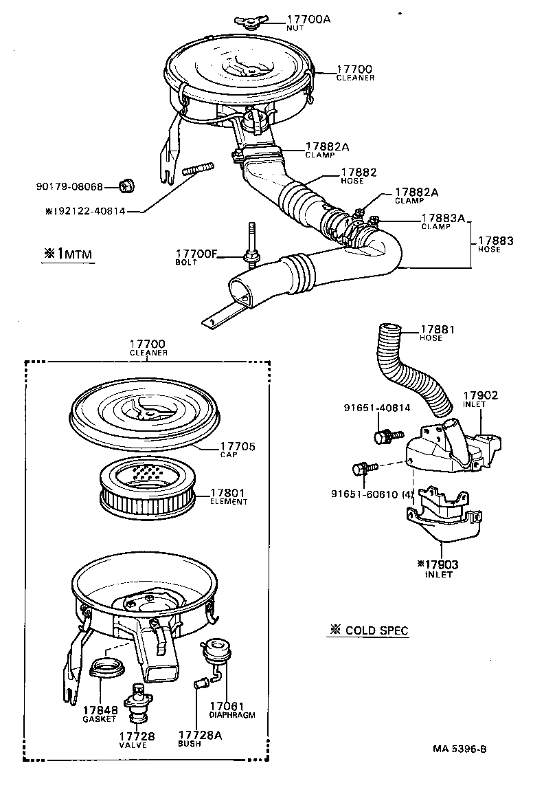 17705-26090 CAP SUB-ASSY, AIR CLEANER product image