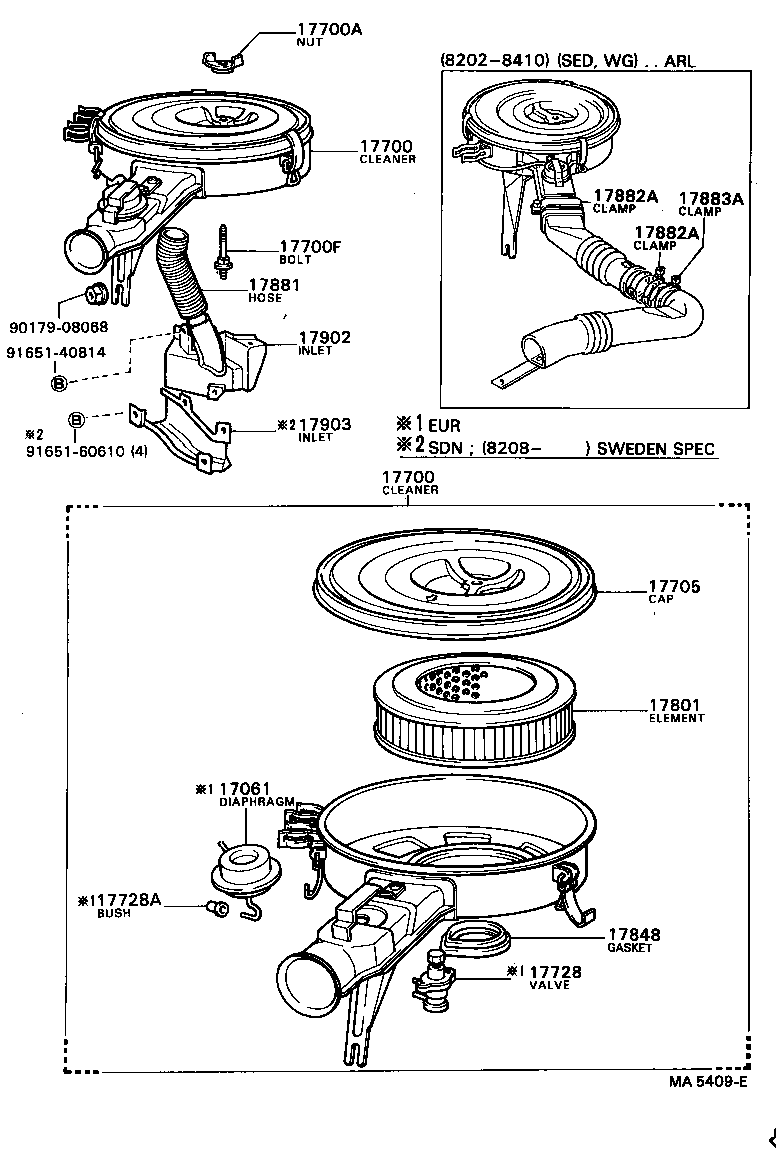 17705-26090 CAP SUB-ASSY, AIR CLEANER product image