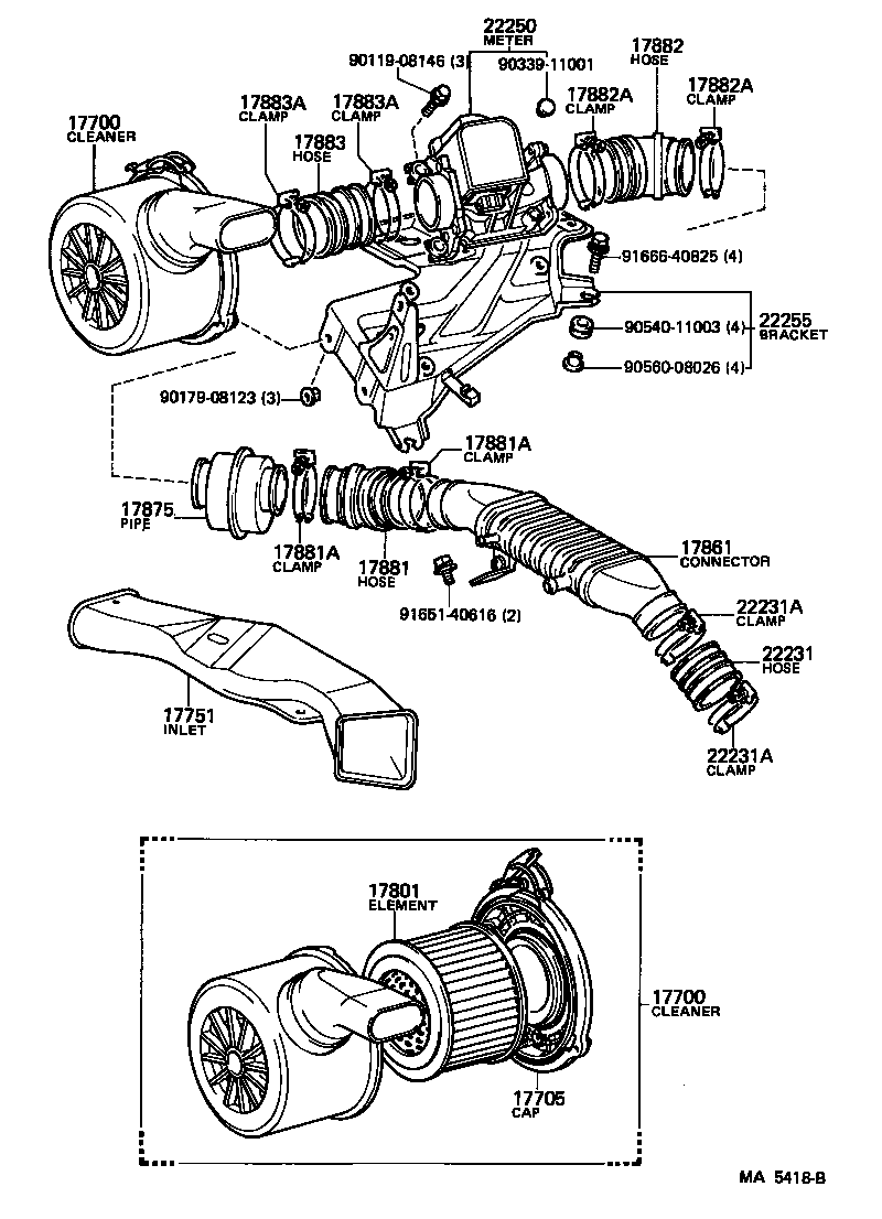 17700-41510 CLEANER ASSY, AIR product image