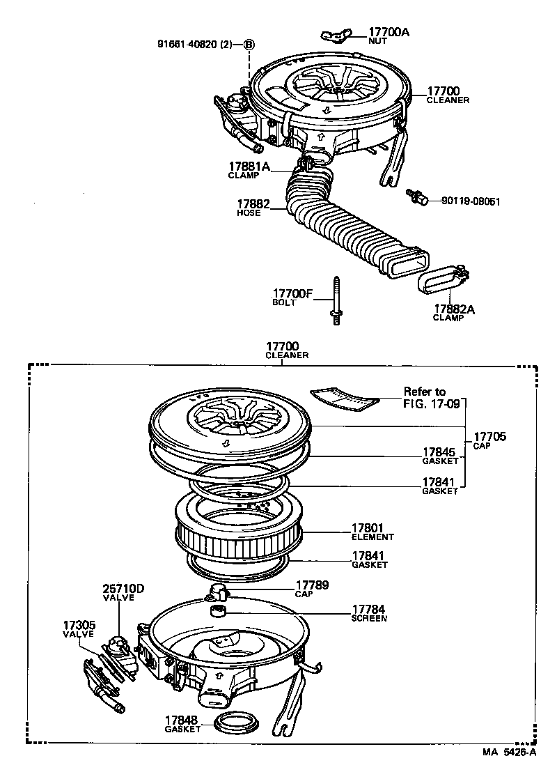 17700-41510 CLEANER ASSY, AIR product image