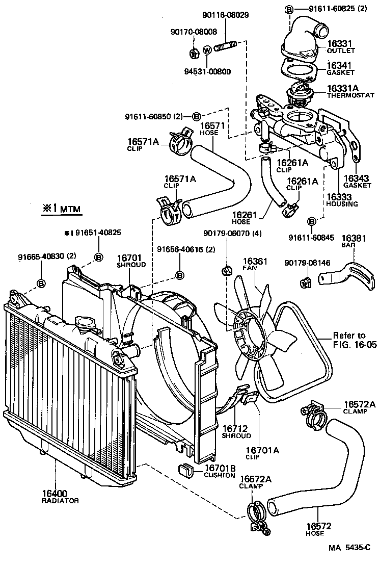 16400-63020 RADIATOR ASSY product image
