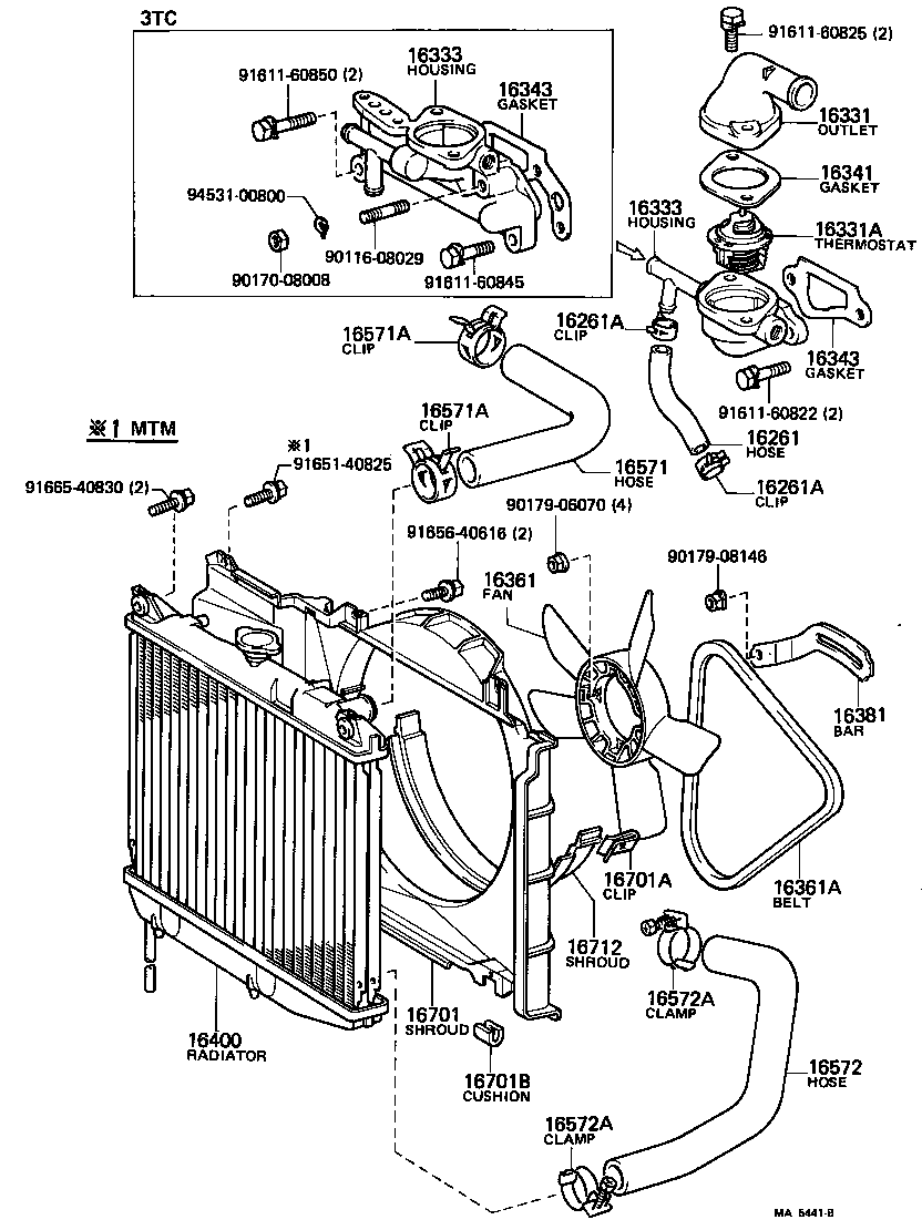 16400-26340 RADIATOR ASSY product image