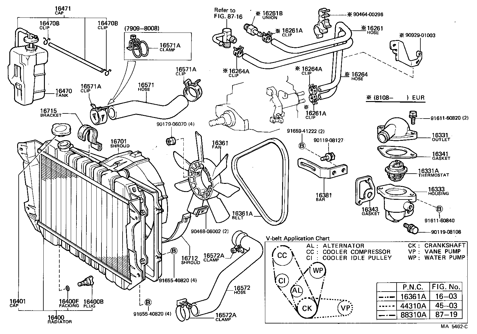 16264-54010 HOSE, WATER BY-PASS, NO.2 product image