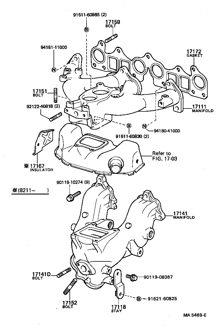 90116-08004 BOLT, STUD(FOR TURBOCHARGER STAY) product image