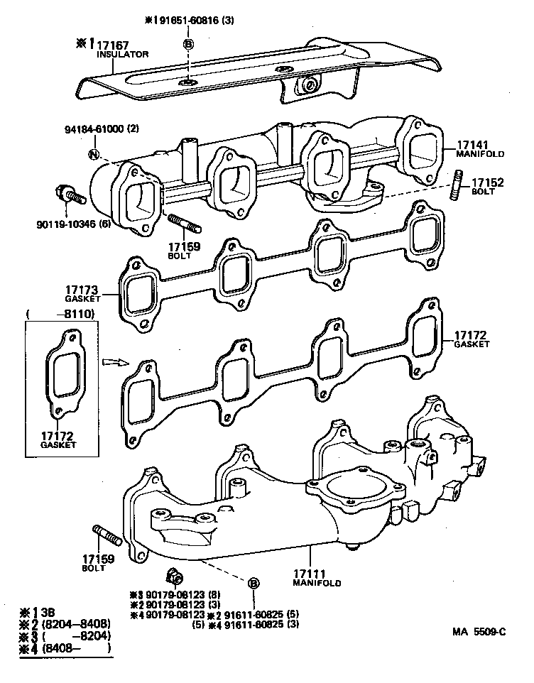 17100-61052 MANIFOLD ASSY product image