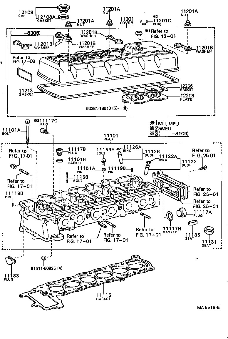 11101-49255 HEAD SUB-ASSY, CYLINDER product image