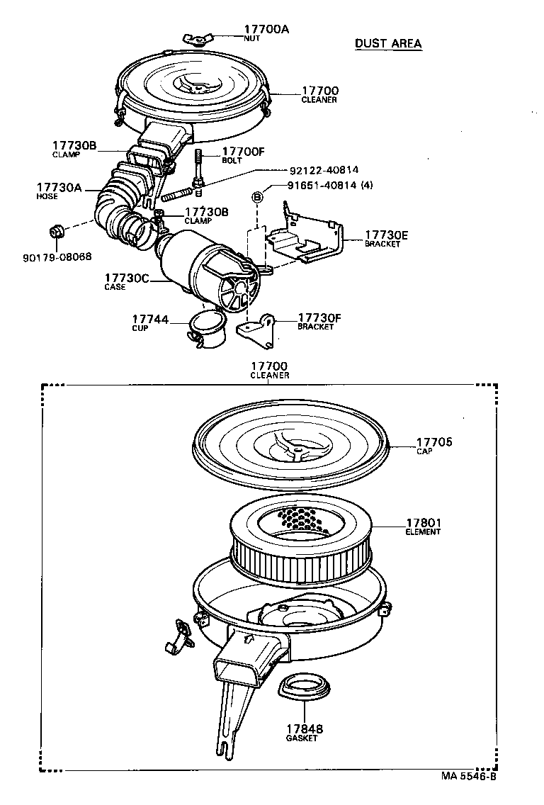 17705-26090 CAP SUB-ASSY, AIR CLEANER product image