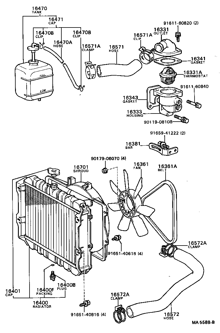 16471-87606 CAP SUB-ASSY, RESERVE TANK product image