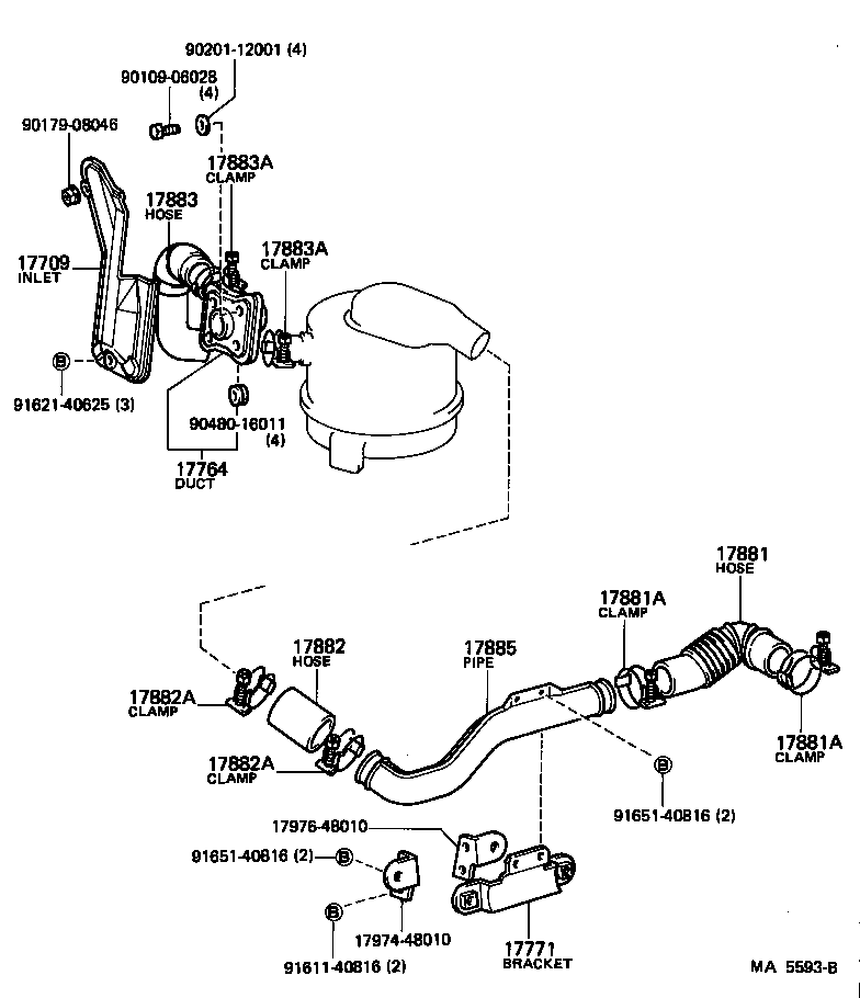 17703-54010 CAP SUB-ASSY, AIR CLEANER product image