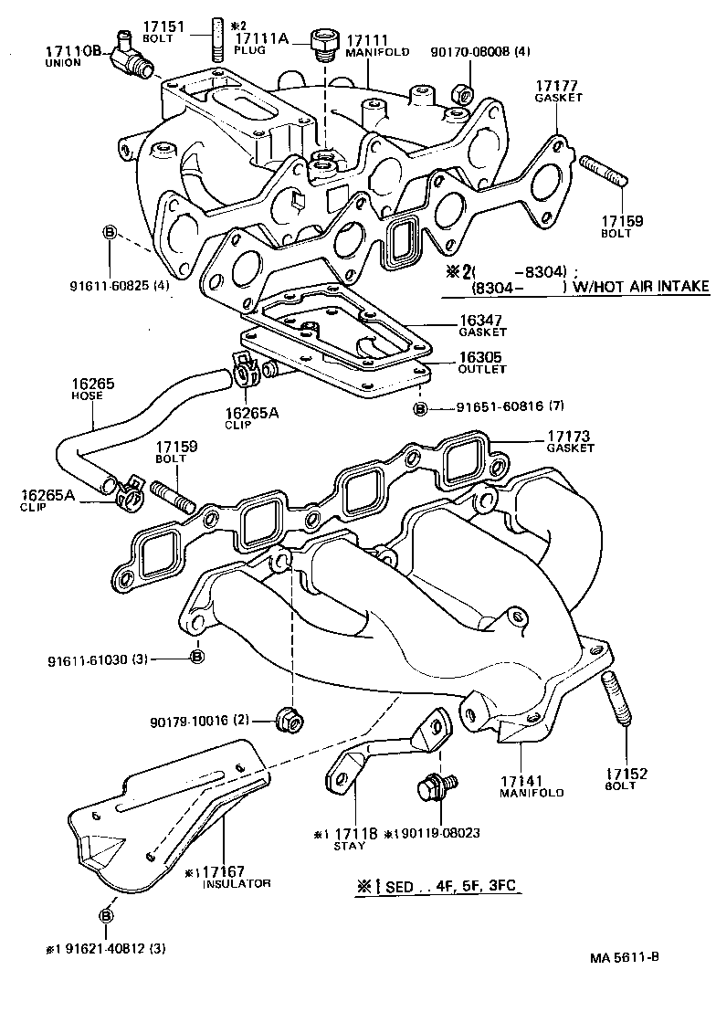 17167-71020 INSULATOR, EXHAUST MANIFOLD HEAT, NO.1 product image