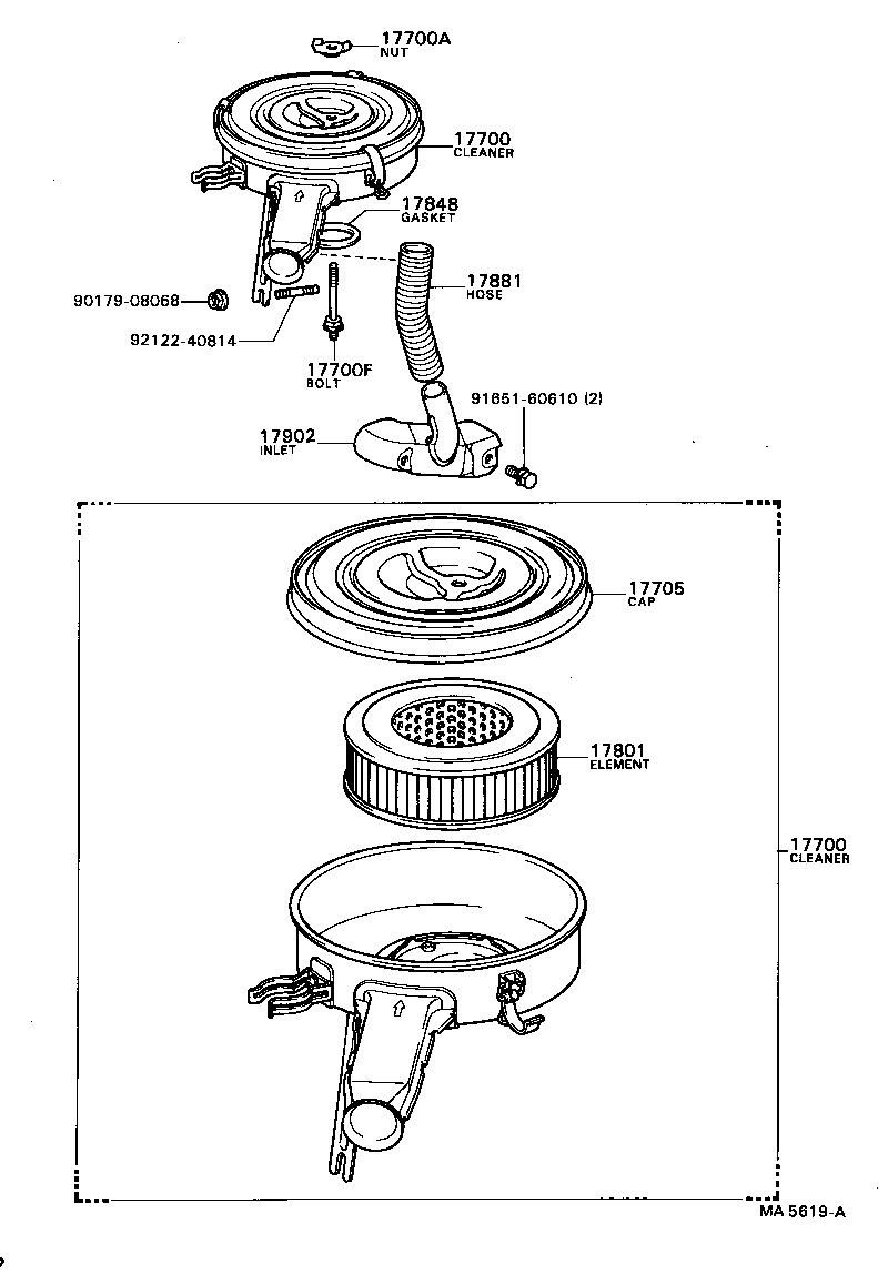 17897-11030 CLAMP, HOSE(FOR AIR CLEANER) product image