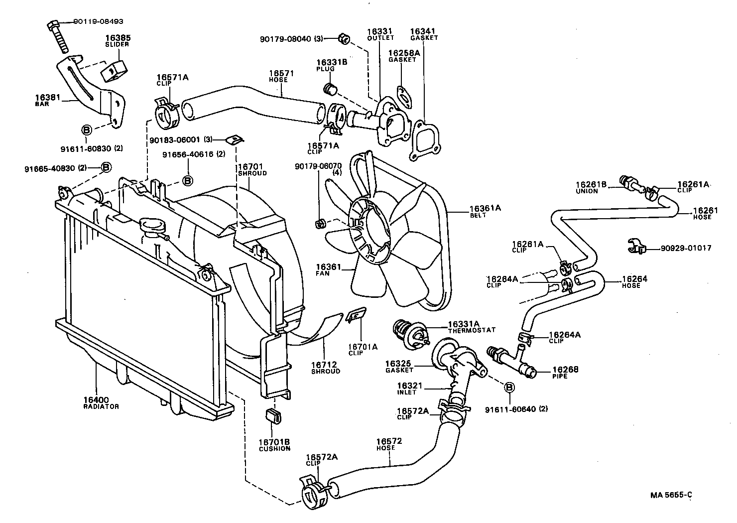 16400-26340 RADIATOR ASSY product image