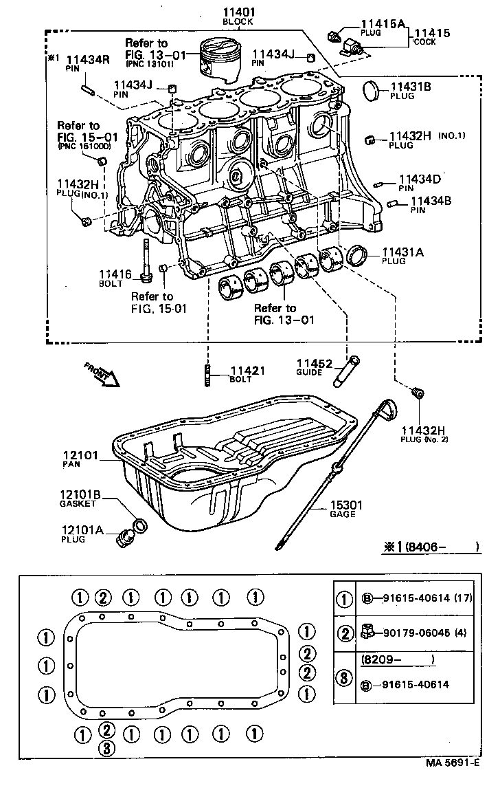 11401-79115 BLOCK SUB-ASSY, CYLINDER product image