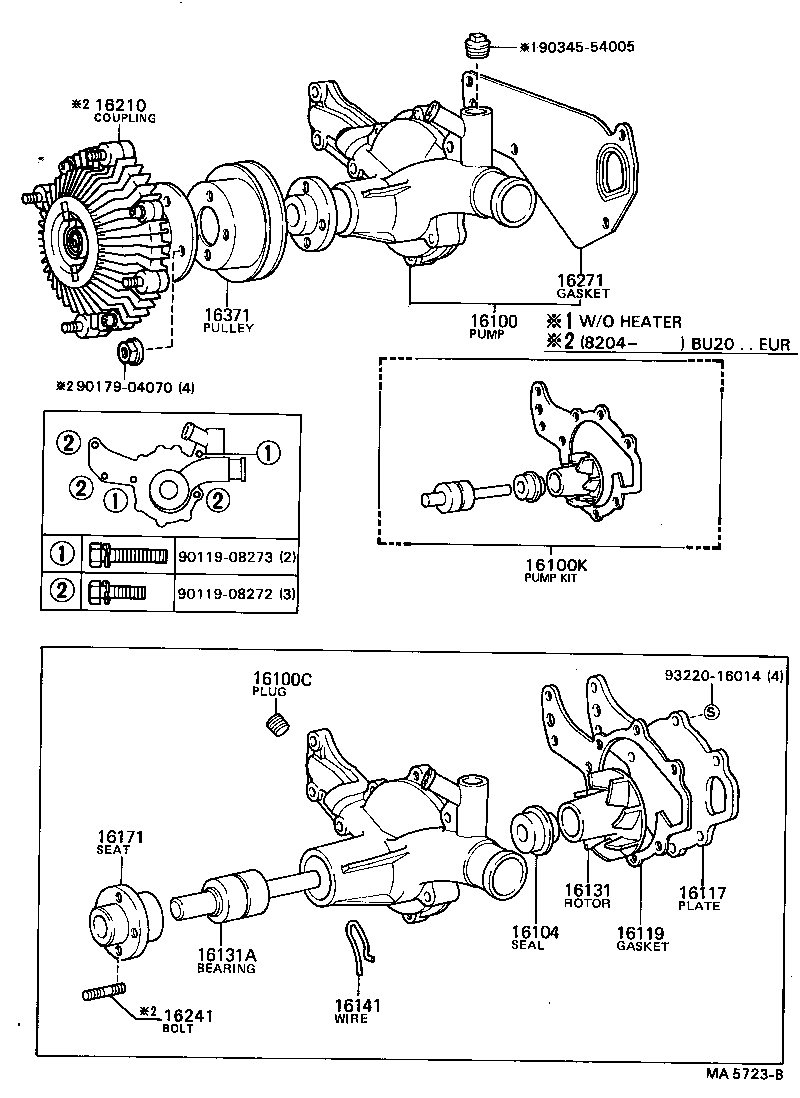 16271-47020 GASKET, WATER PUMP product image