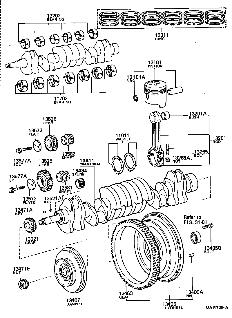 90105-13002 BOLT, FLYWHEEL SETTING product image