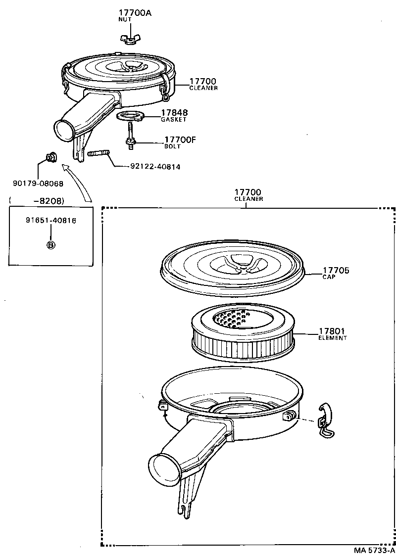 90175-06003 NUT, WING(FOR AIR CLEANER) product image