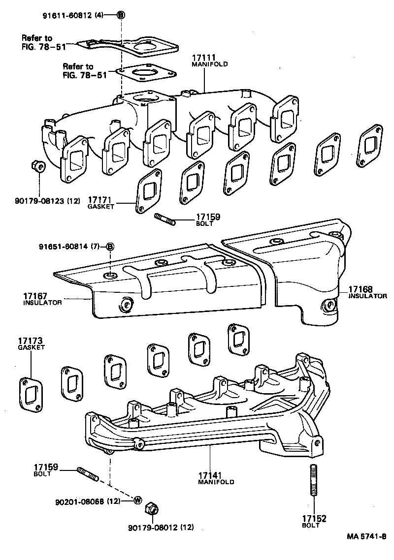 90116-08065 BOLT, STUD(FOR MANIFOLD TO CYLINDER HEAD) product image