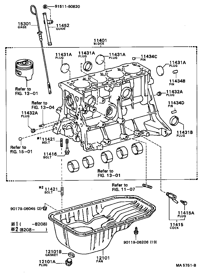90116-06049 BOLT, STUD(FOR OIL PAN) product image