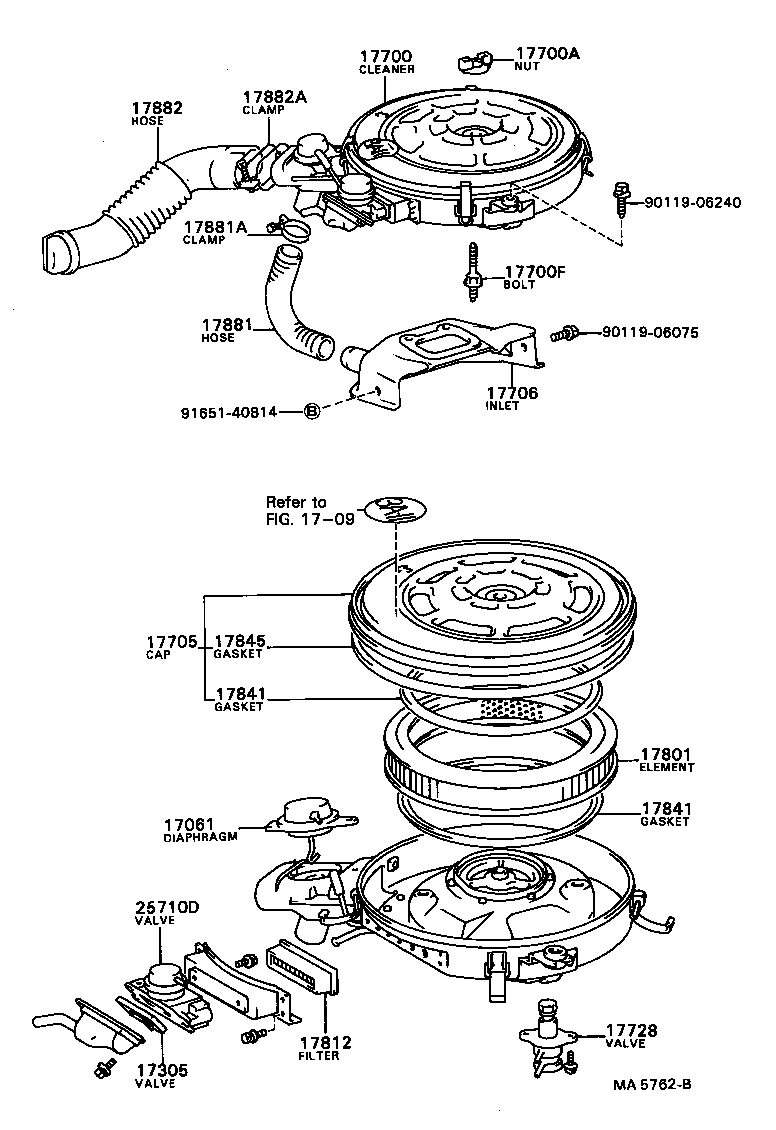 17705-15090 CAP SUB-ASSY, AIR CLEANER product image