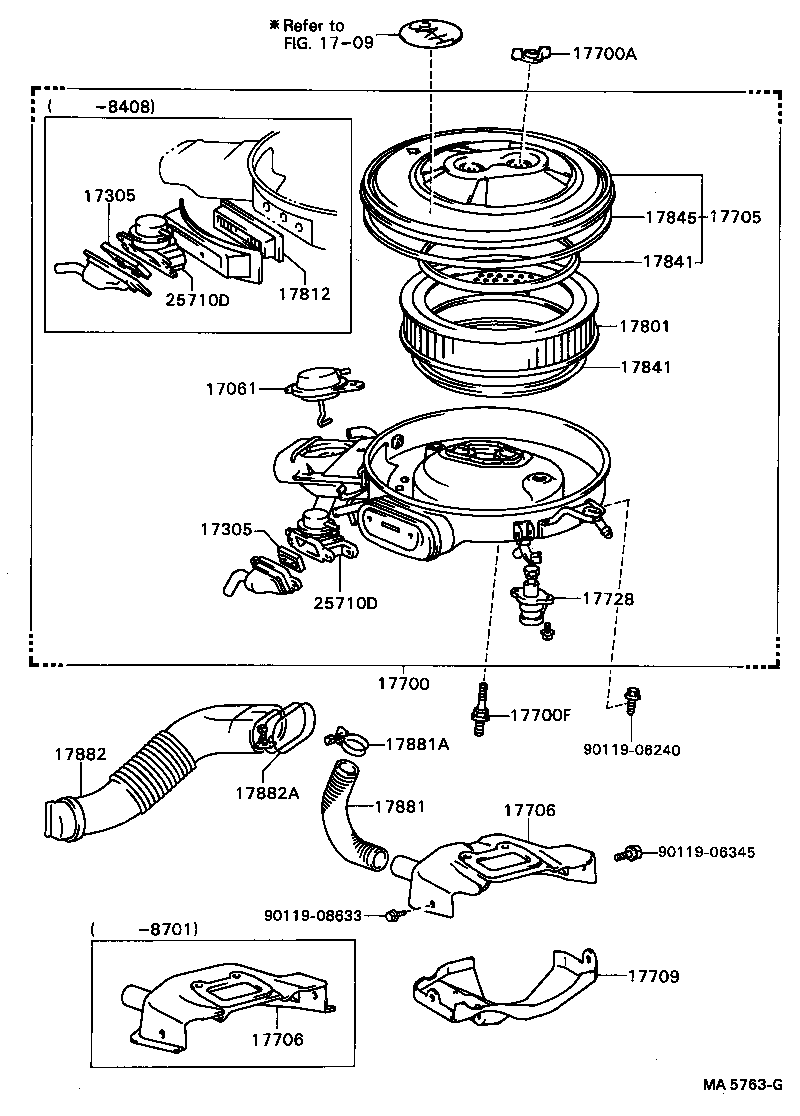 17705-15090 CAP SUB-ASSY, AIR CLEANER product image