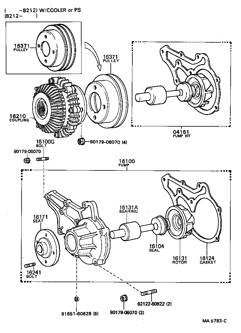 16100-39356 PUMP ASSY, ENGINE WATER product image