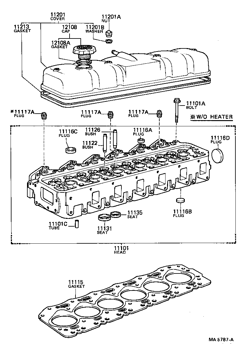 11101-59095 HEAD SUB-ASSY, CYLINDER product image