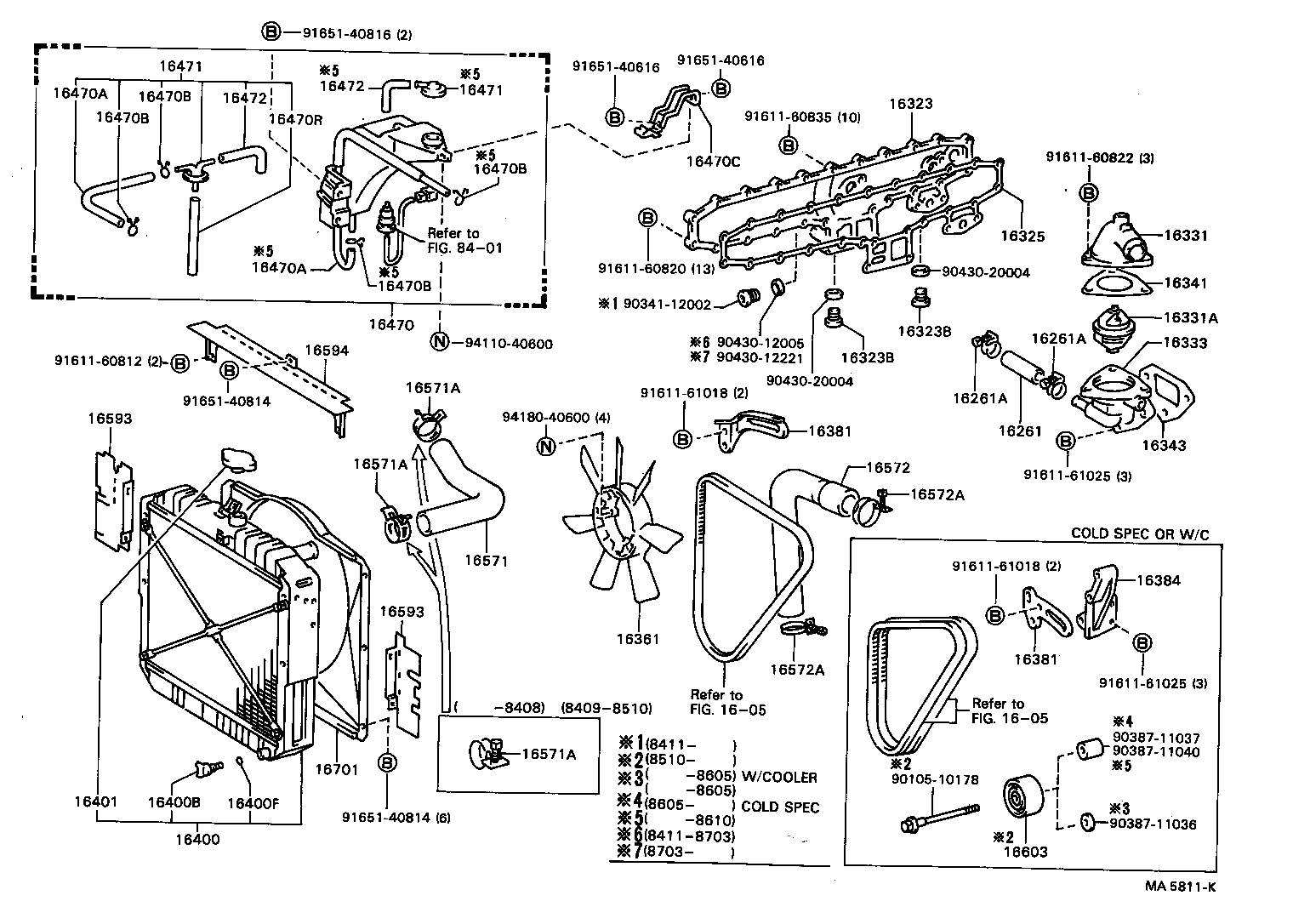 16571-68070 HOSE, RADIATOR, INLET product image
