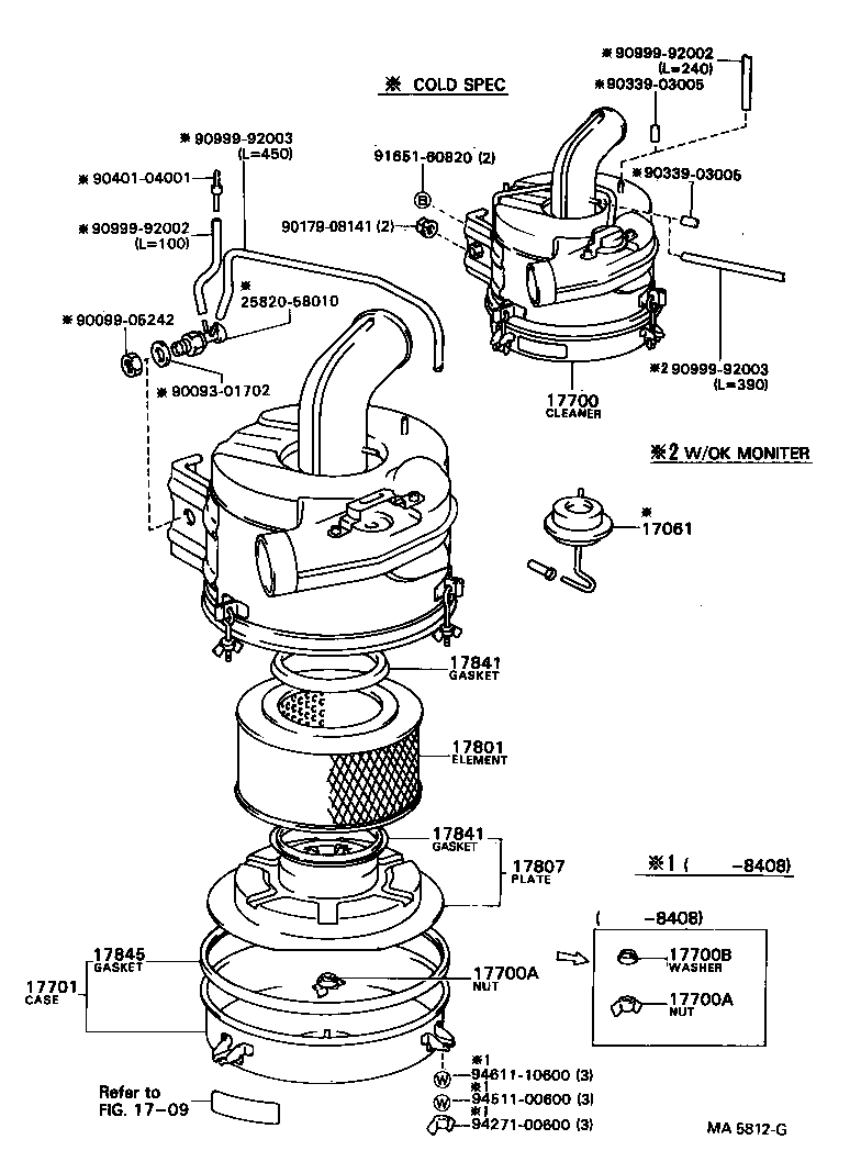 17700-68110 CLEANER ASSY, AIR product image