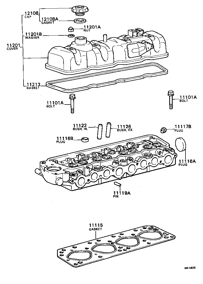 11123-71020 BUSH, INTAKE VALVE GUIDE product image