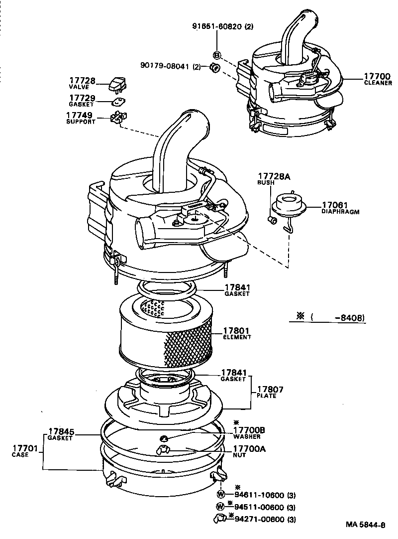 17700-68110 CLEANER ASSY, AIR product image