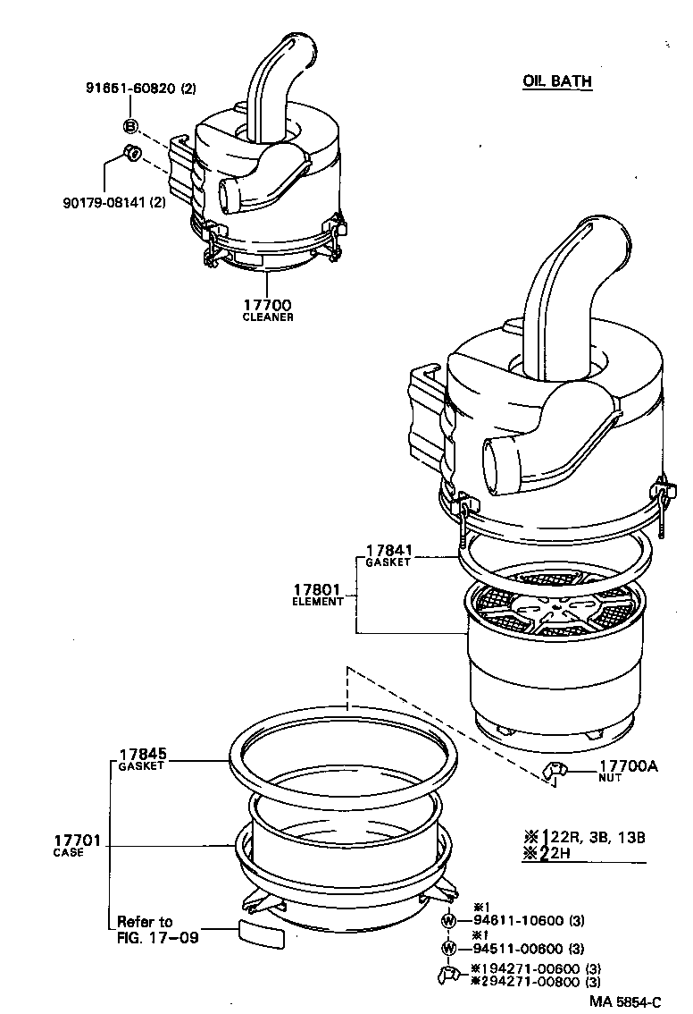 17705-17040 CAP SUB-ASSY, AIR CLEANER product image