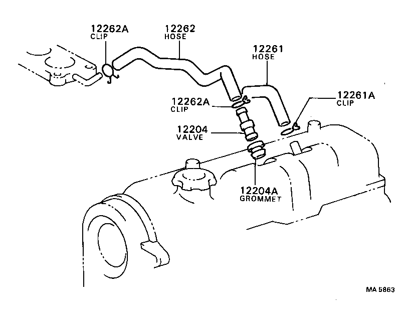 12233-64010 CONNECTOR, VENTILATION NO.1 product image
