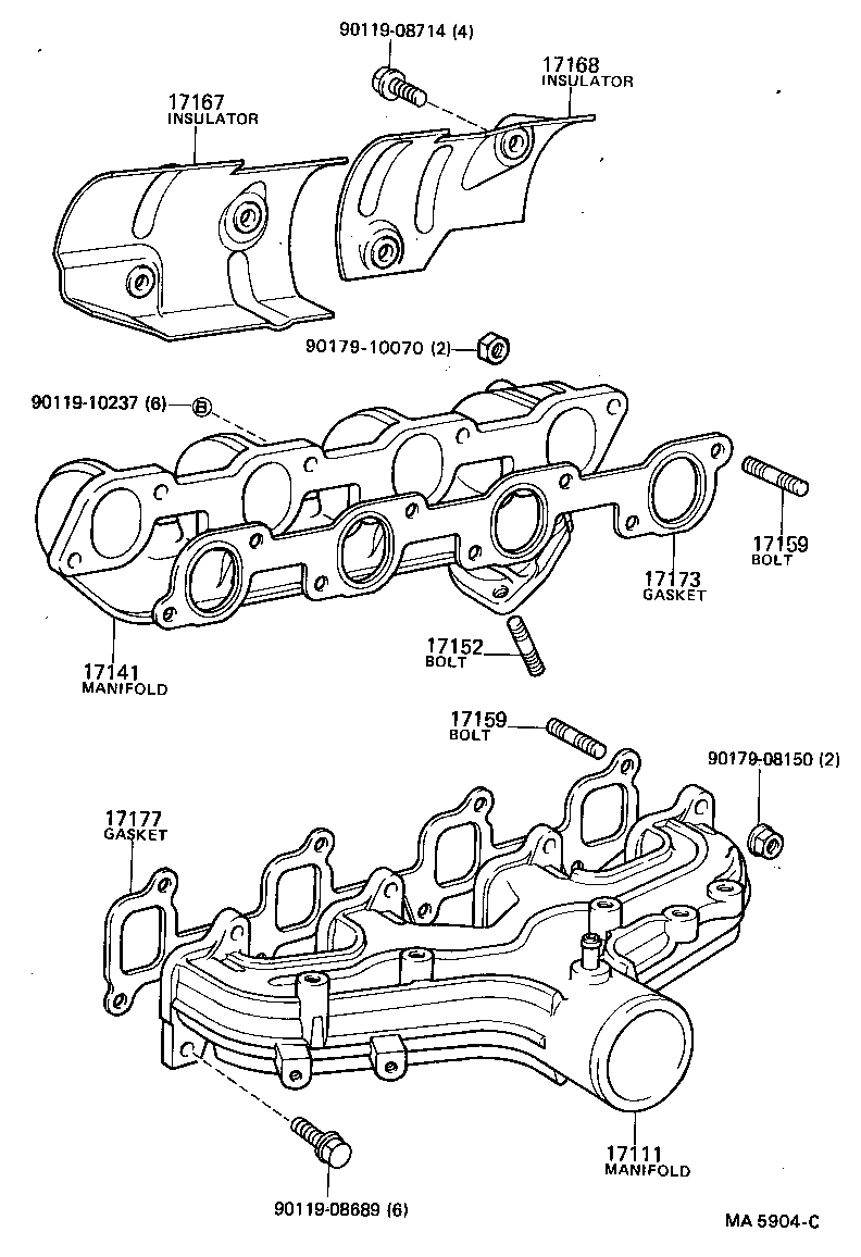 17101-35050 MANIFOLD, INTAKE product image