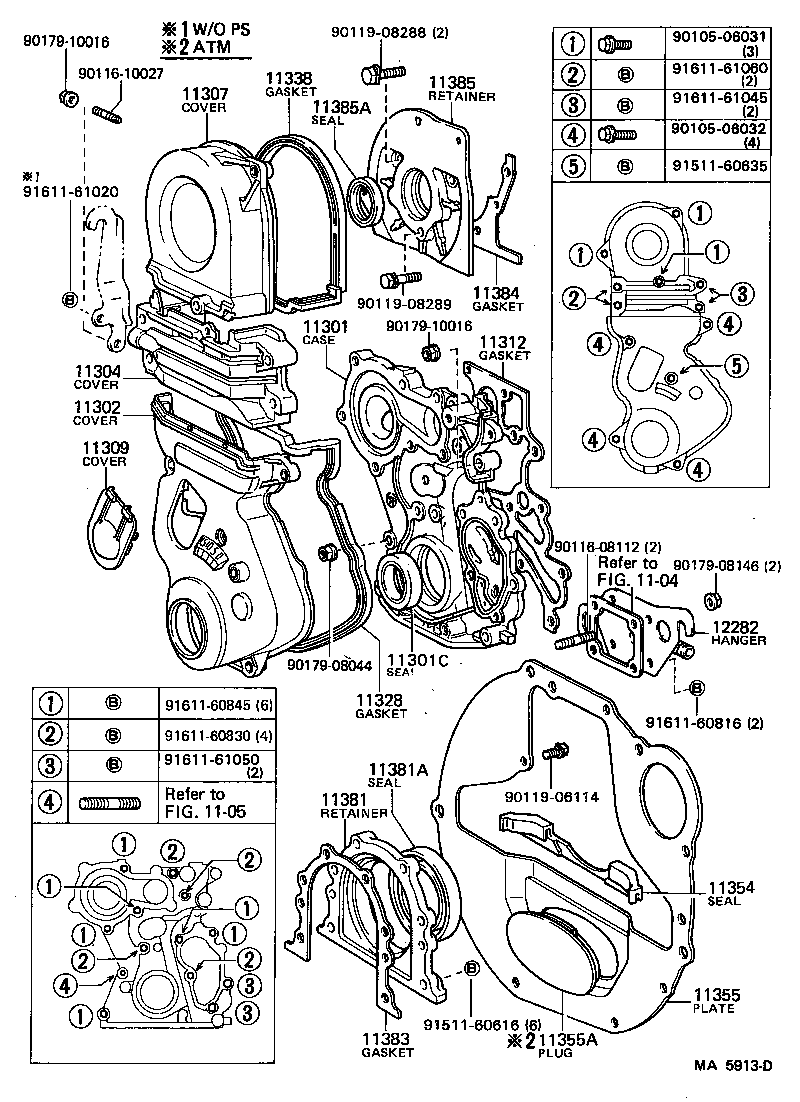 11311-70010 CASE SUB-ASSY, TIMING GEAR product image