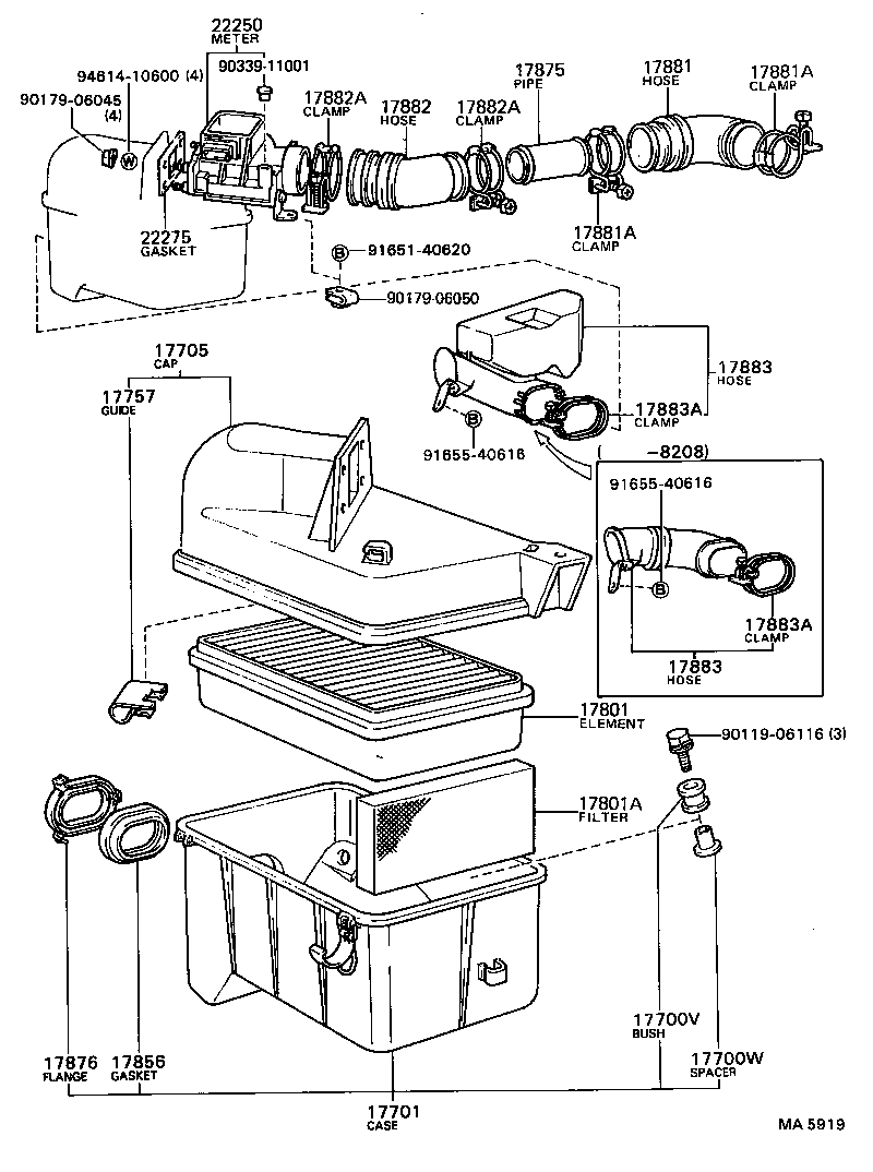 17700-37040 CLEANER ASSY, AIR product image