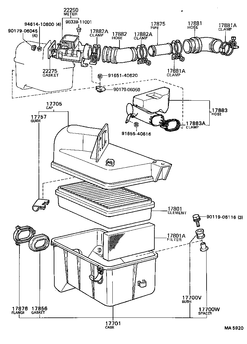 17705-37050 CAP SUB-ASSY, AIR CLEANER product image