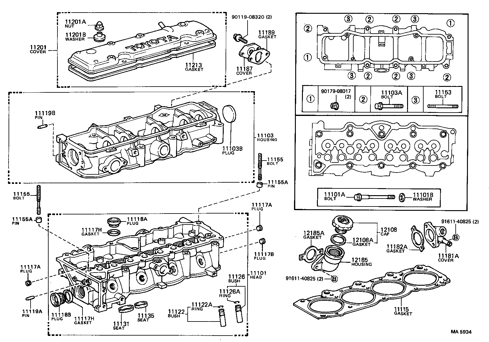 11101-74010 HEAD SUB-ASSY, CYLINDER product image