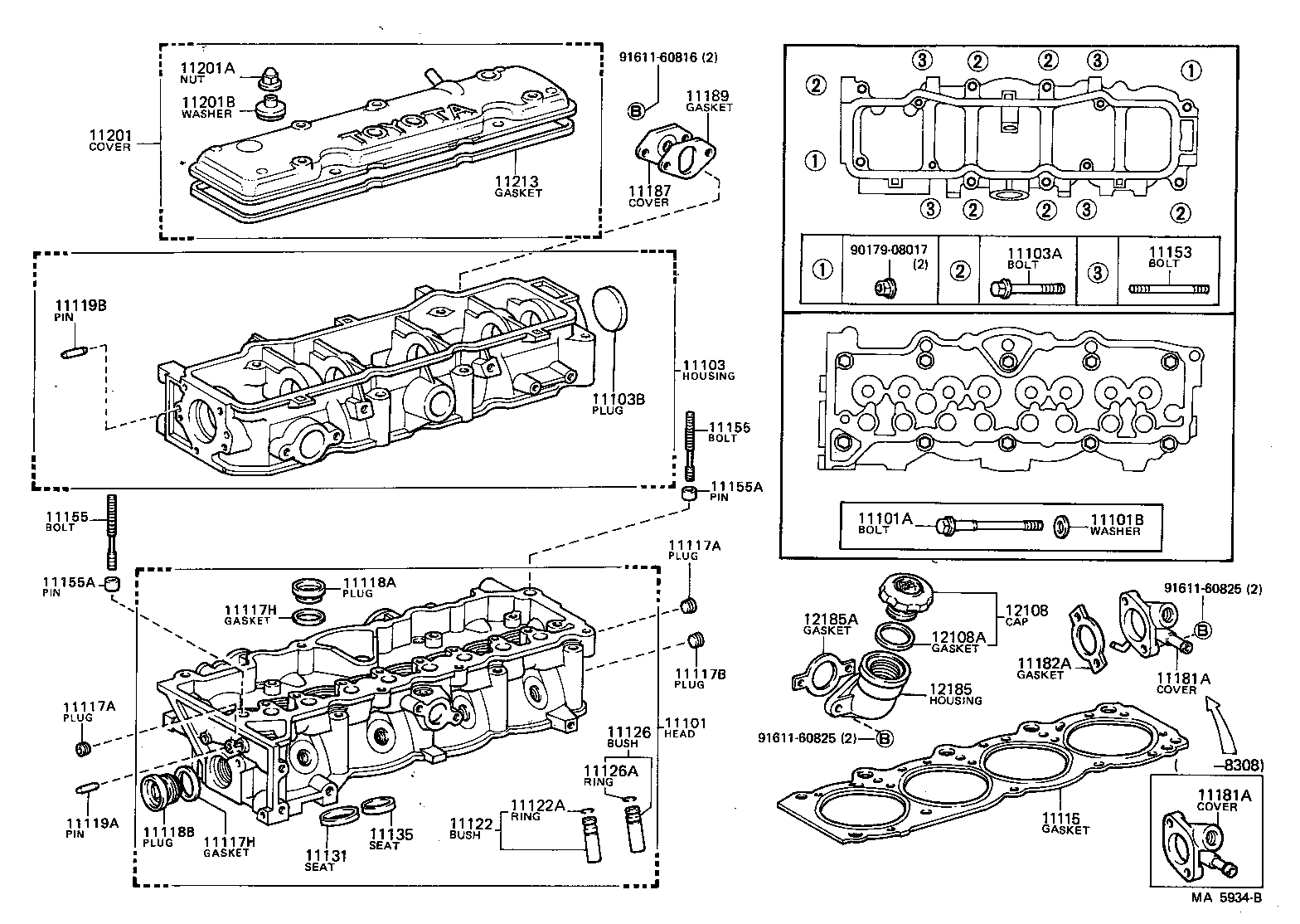 11101-49255 HEAD SUB-ASSY, CYLINDER product image