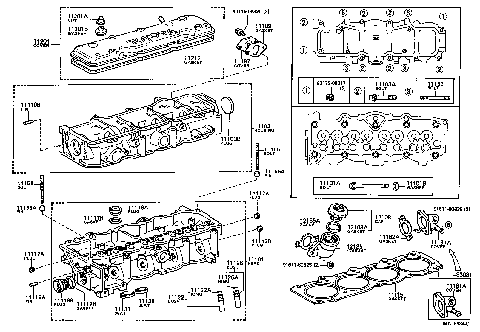 11101-49295 HEAD SUB-ASSY, CYLINDER product image
