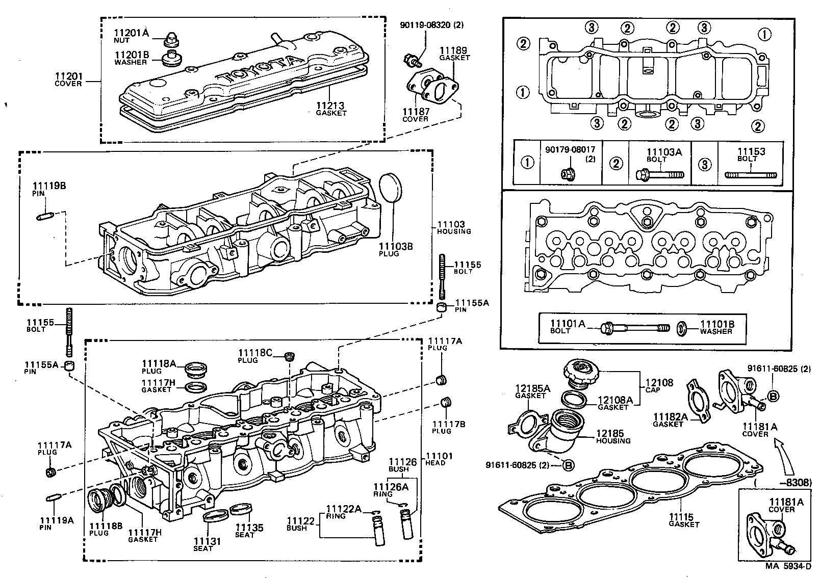 11101-63012 HEAD SUB-ASSY, CYLINDER product image