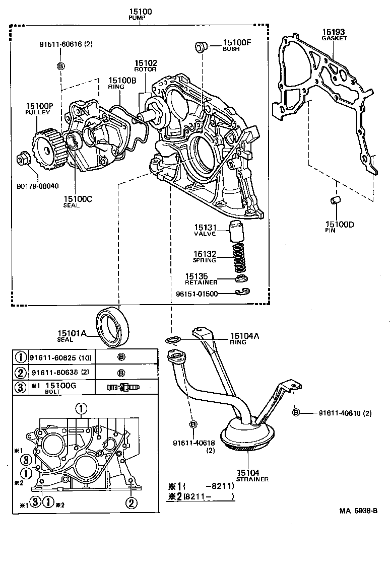 15102-70010 ROTOR SET, OIL PUMP product image