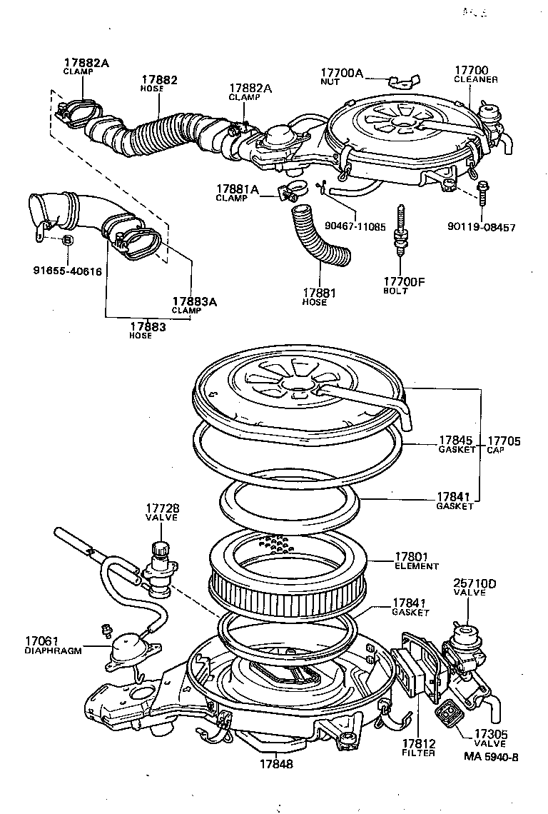 17700-37040 CLEANER ASSY, AIR product image