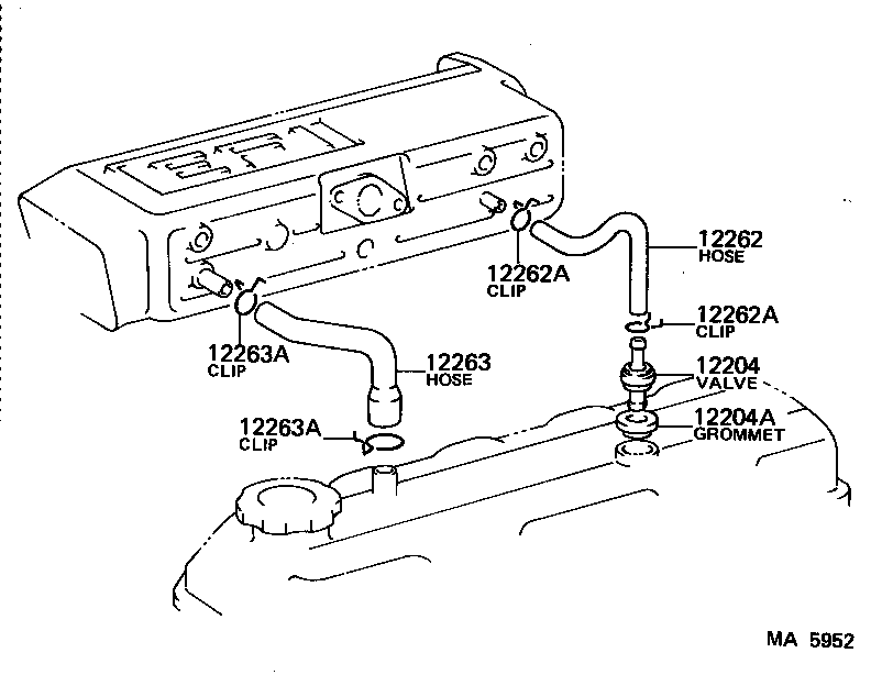 12204-35010 VALVE SUB-ASSY, VENTILATION product image