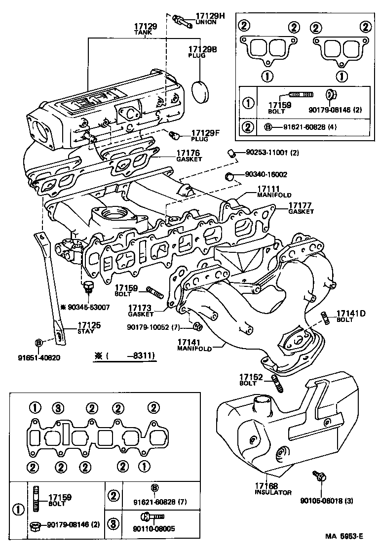 90116-10140 BOLT, STUD(FOR MANIFOLD TO CYLINDER HEAD) product image