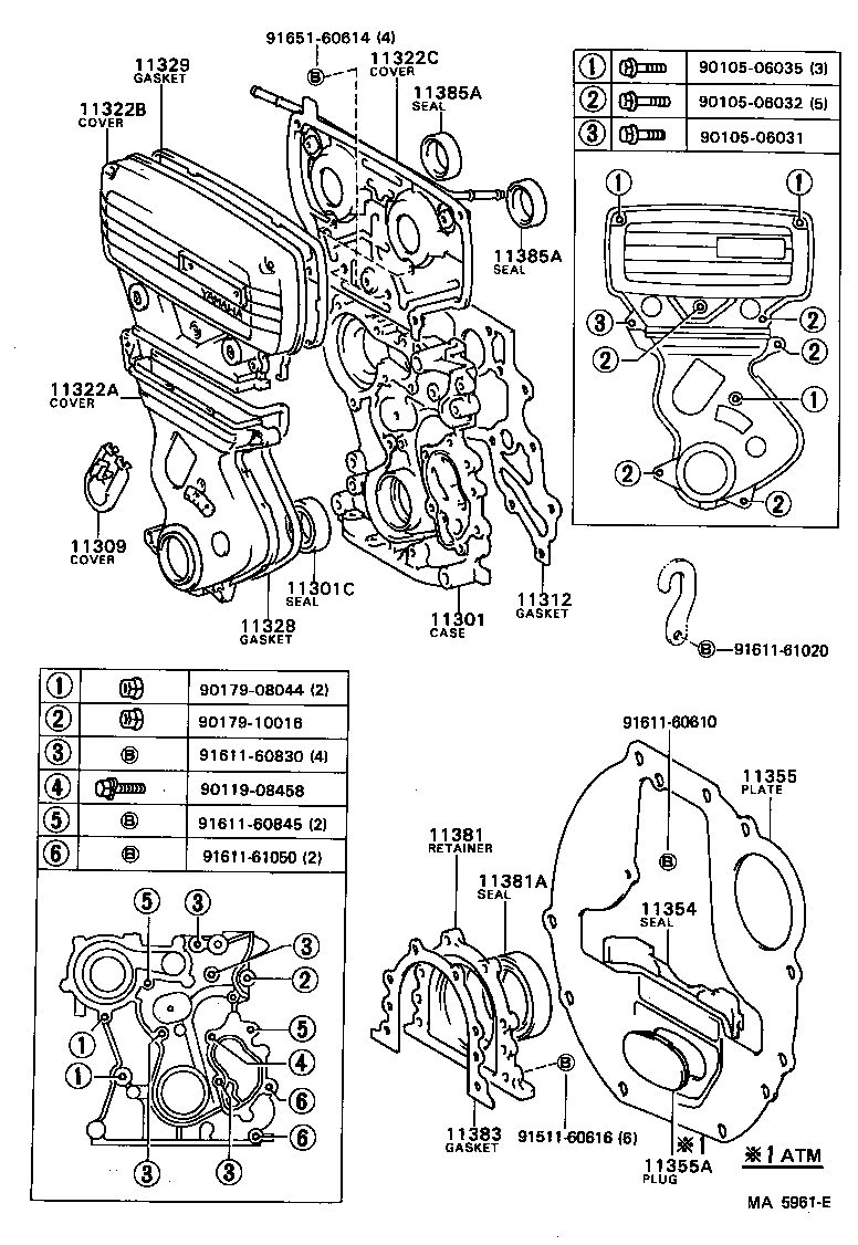 11311-70010 CASE SUB-ASSY, TIMING GEAR product image
