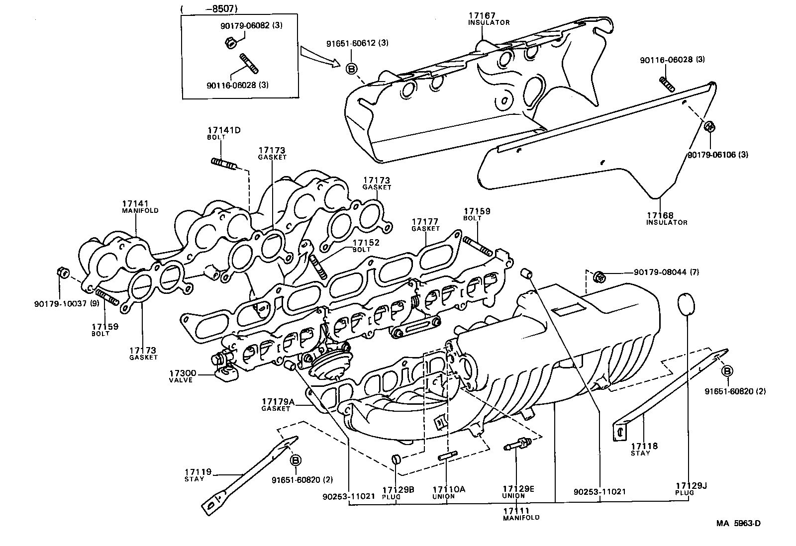 17101-70030 MANIFOLD, INTAKE product image
