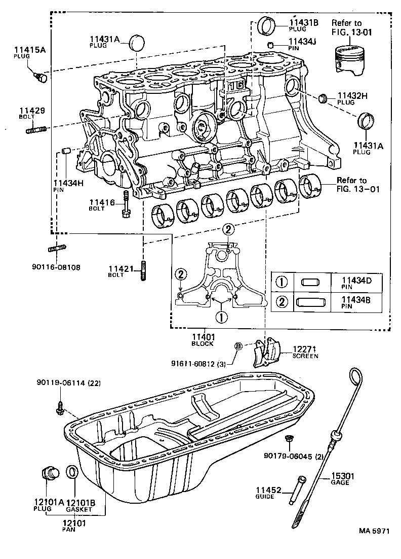 11401-39335 BLOCK SUB-ASSY, CYLINDER product image