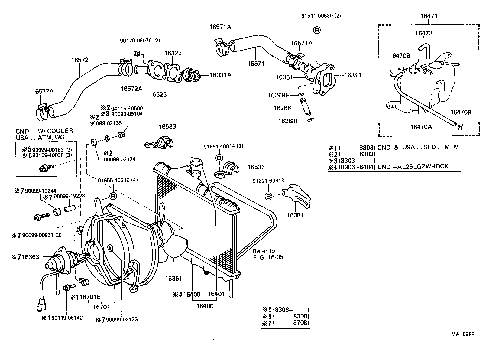 88437-16050 BAR, FAN BELT ADJUSTING product image