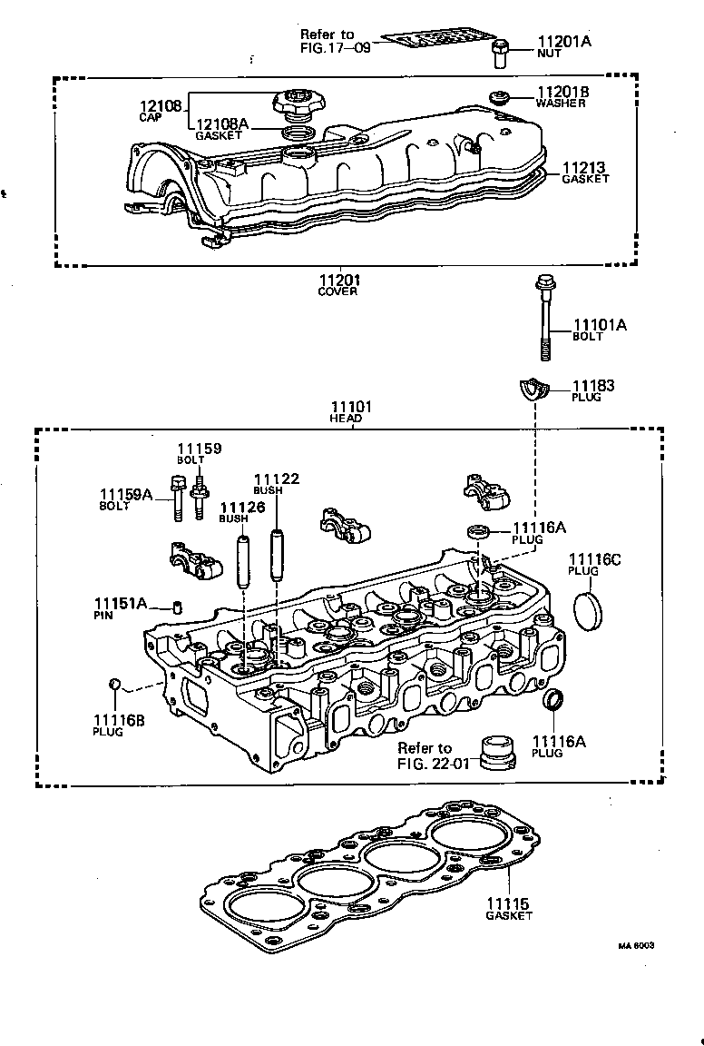 11101-49255 HEAD SUB-ASSY, CYLINDER product image